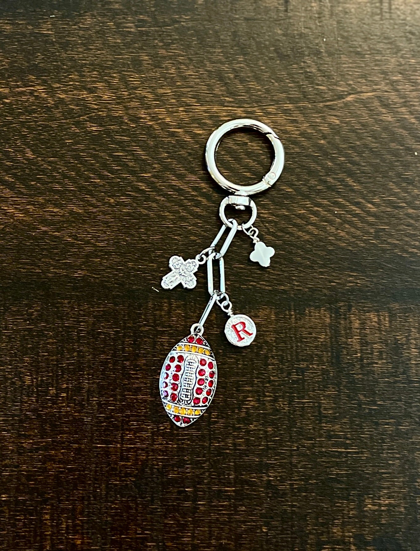 Rosary Flag Football Bag Charm