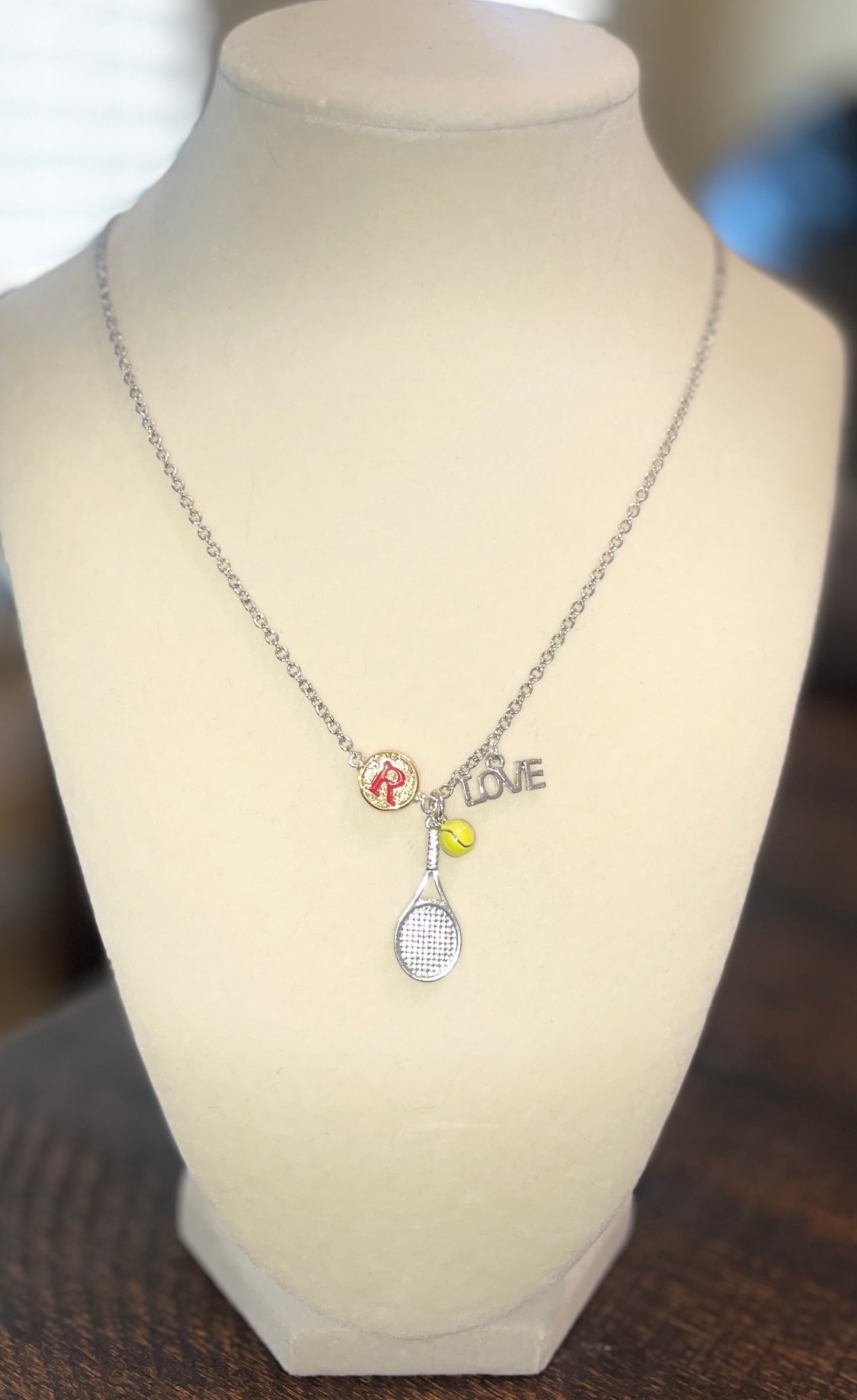 Rosary Academy Tennis Love Necklace