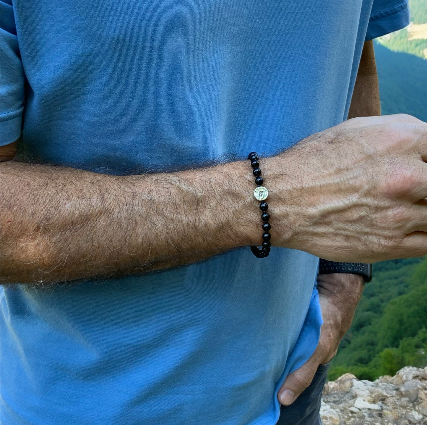 Mens Servite Onyx Bracelet