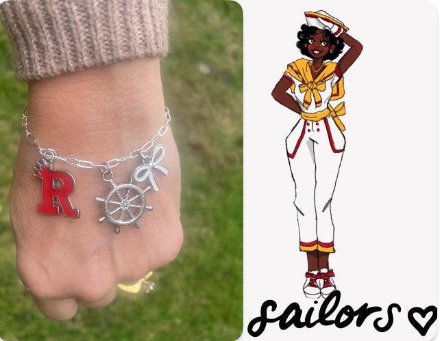 Rosary Academy Red & Gold Charm Bracelets