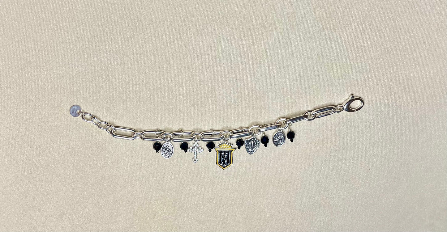 Servite Devotion Sterling Silver Charm Bracelet