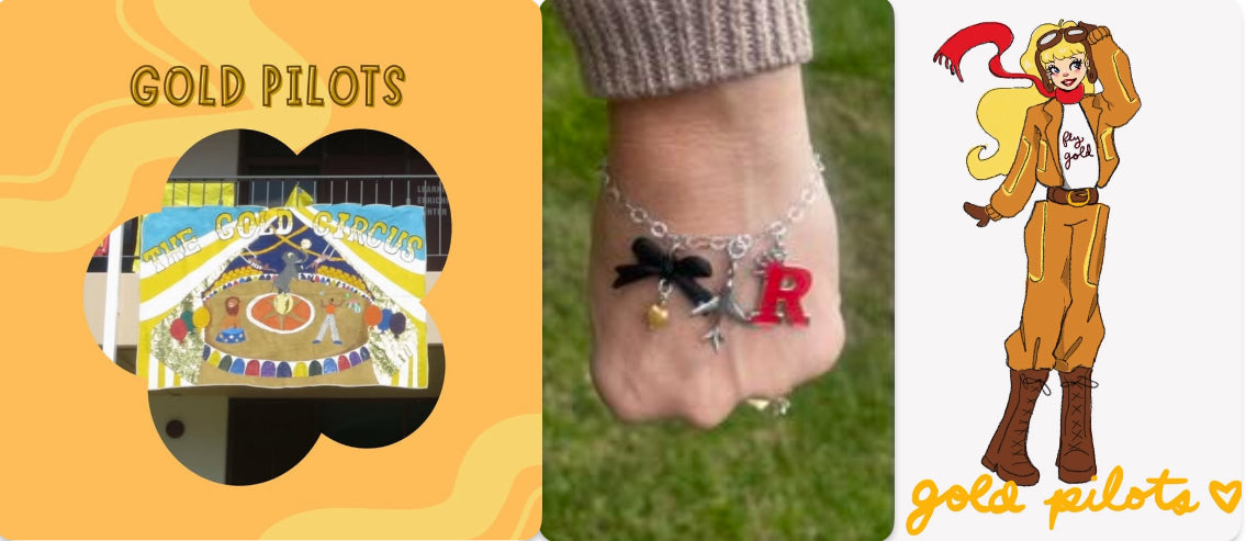 Rosary Academy Red & Gold Charm Bracelets