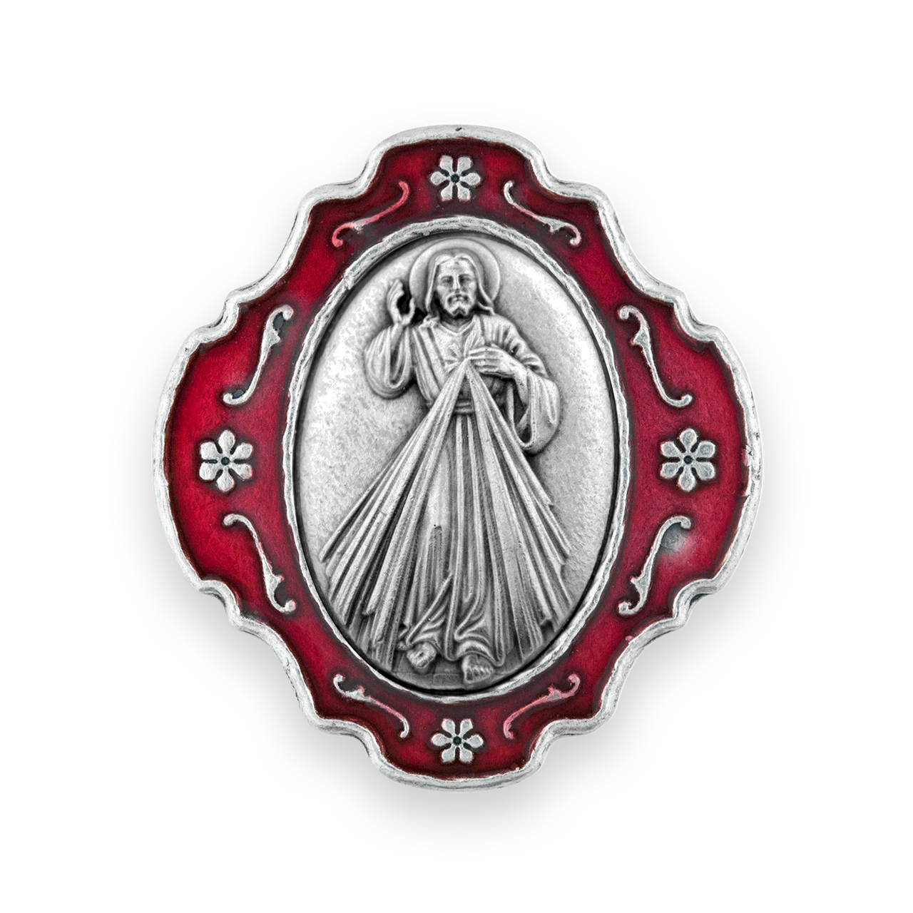 Divine Mercy Rosary with Red Enamel Case