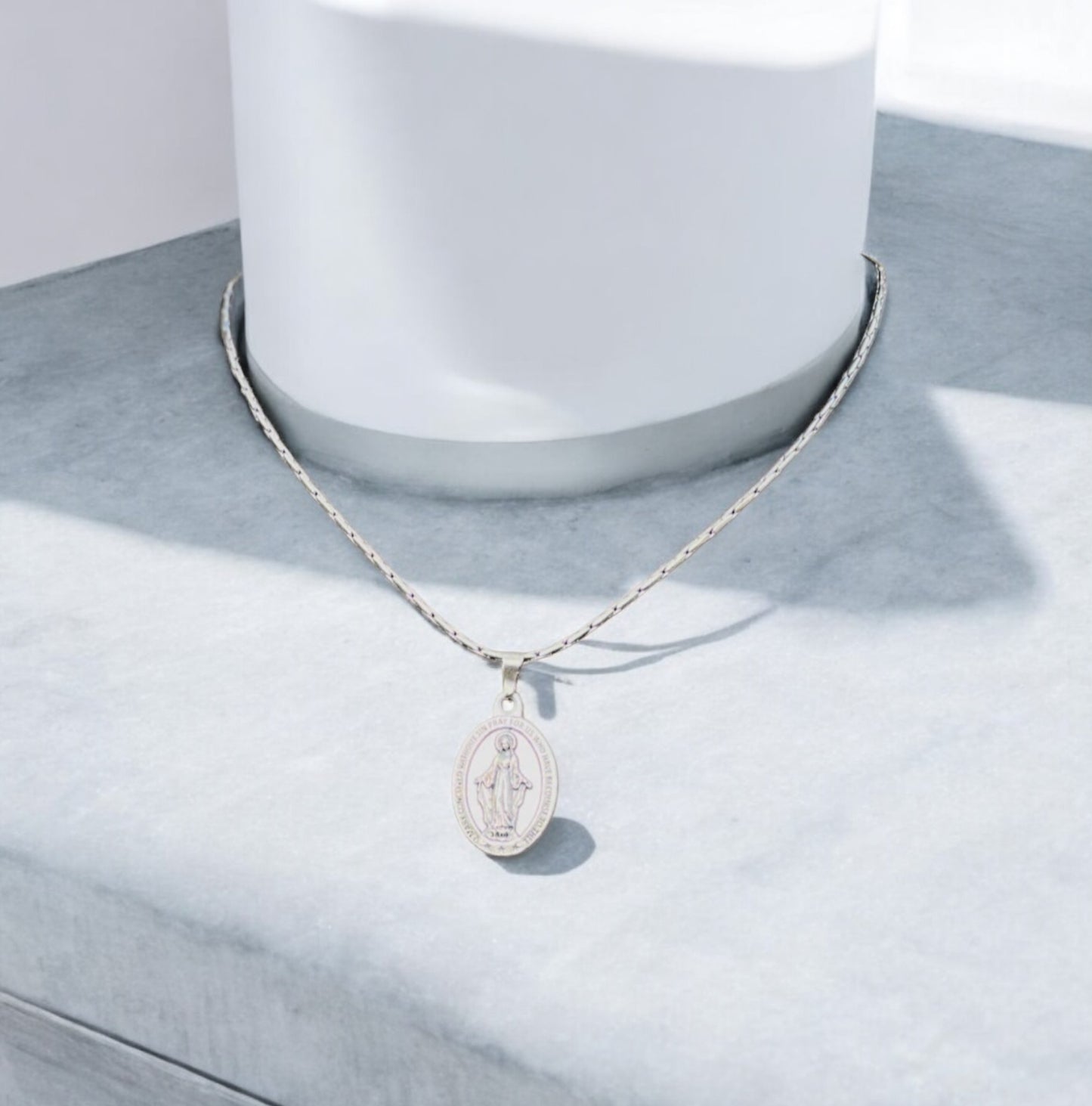 Titanium Miraculous Medal Necklace - Unisex
