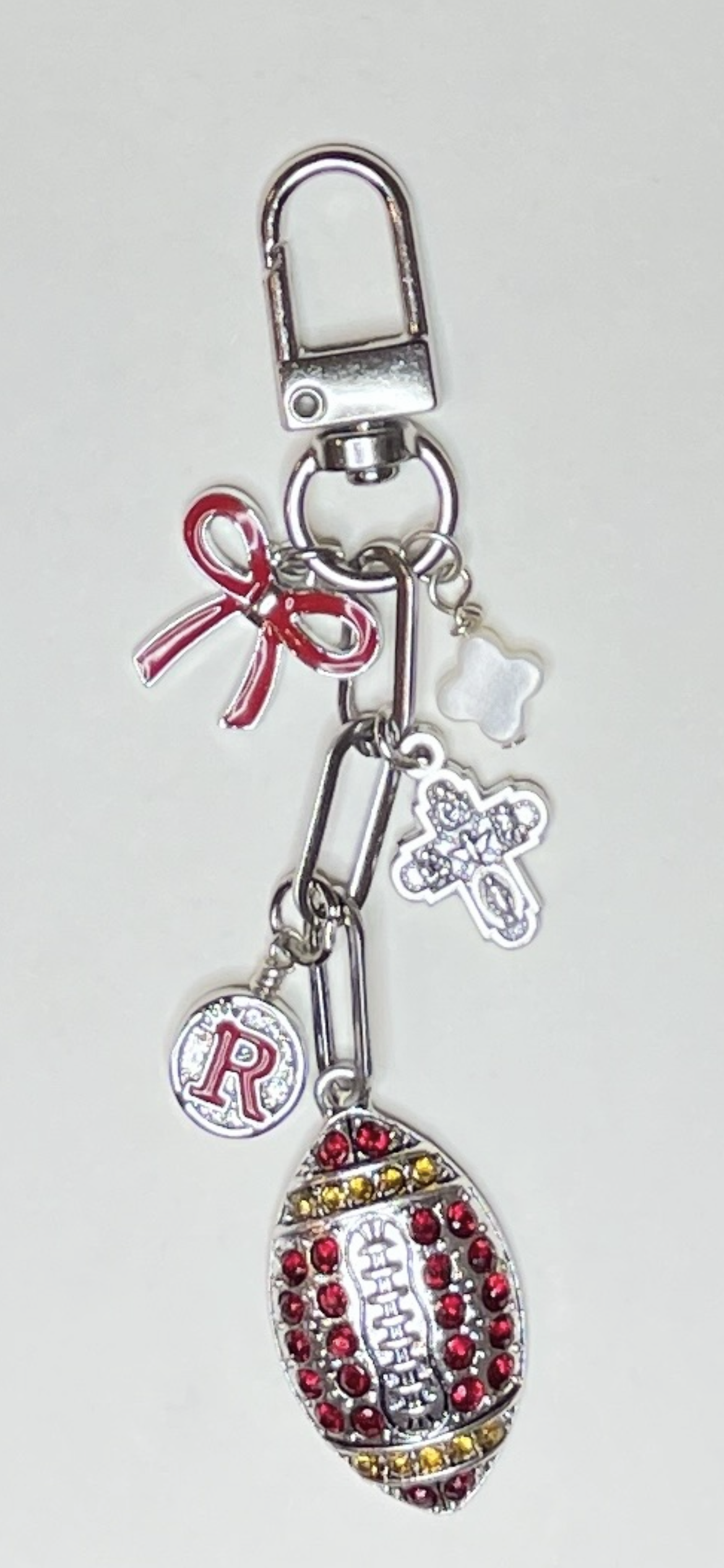 Rosary Flag Football Bag Charm