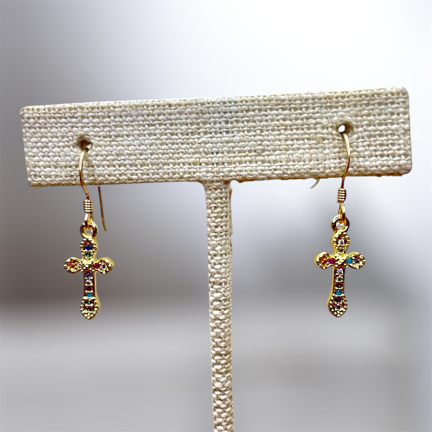 Radiant Cross Earrings