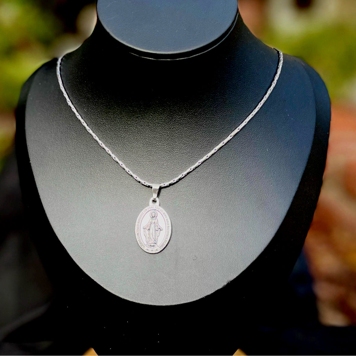 Titanium Miraculous Medal Necklace - Unisex