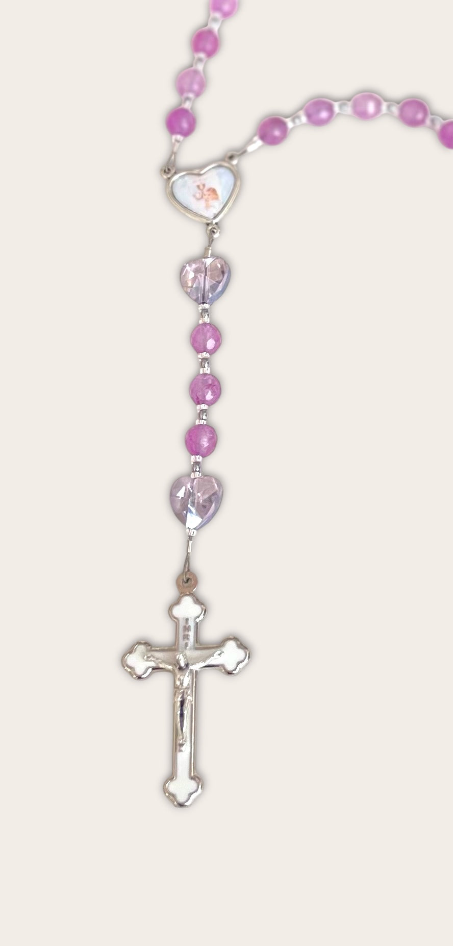 Lavender First Communion Rosary