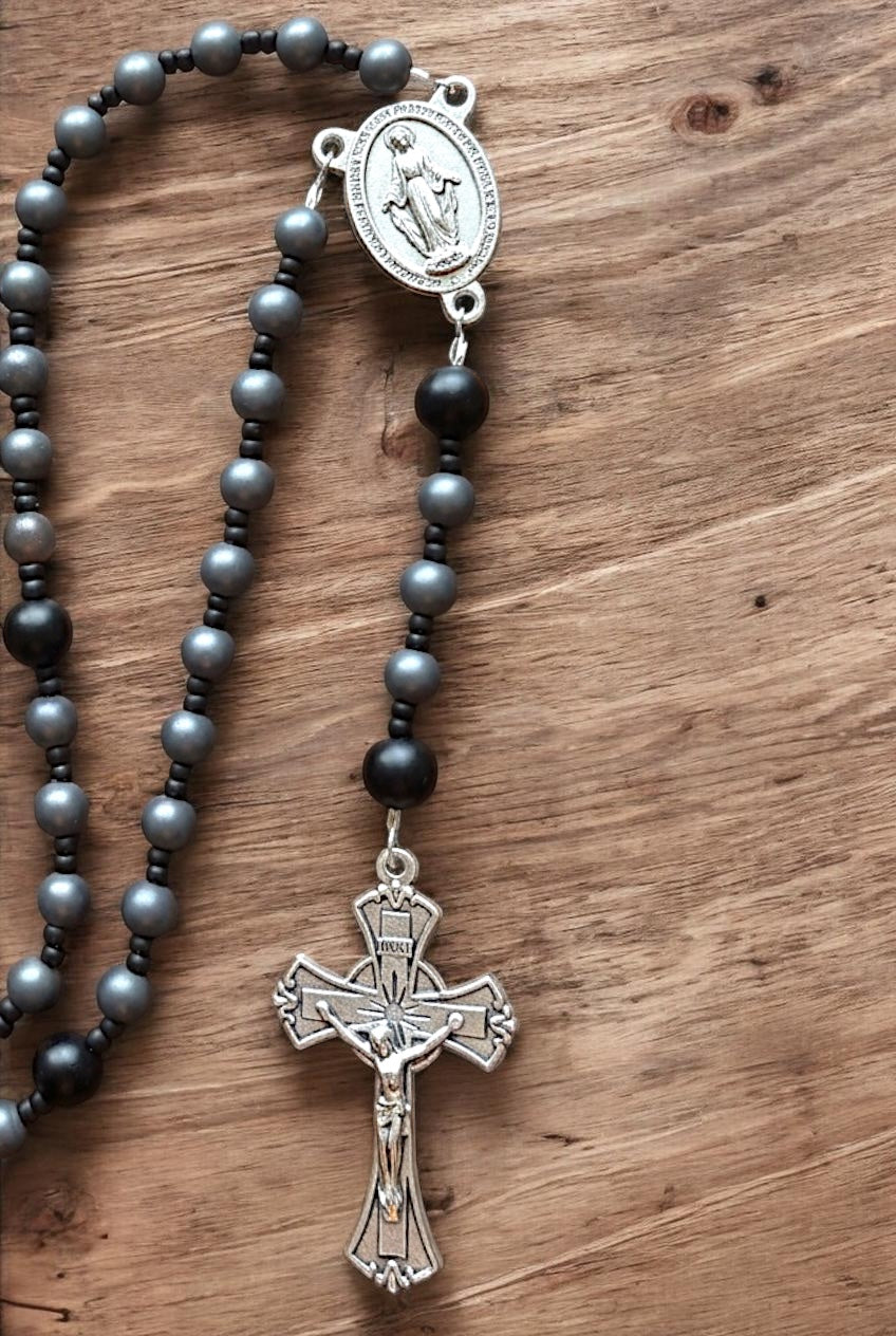 Servite Hematite Rosary