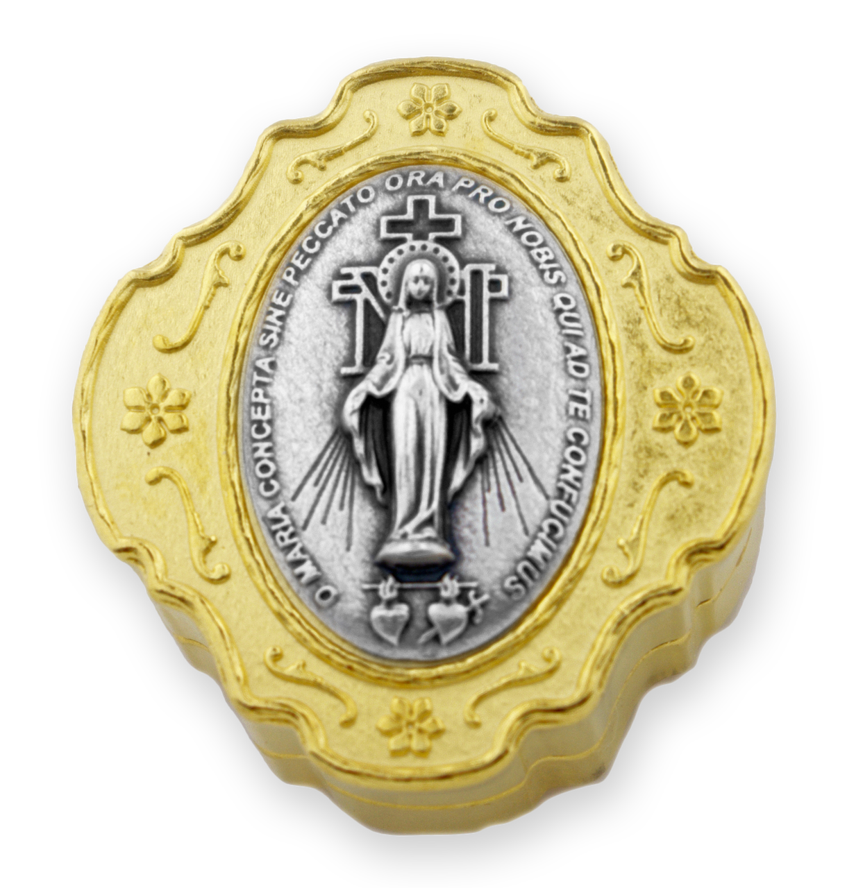 Small Rosary Beads with Gold-Tone Miraculous Medal Case