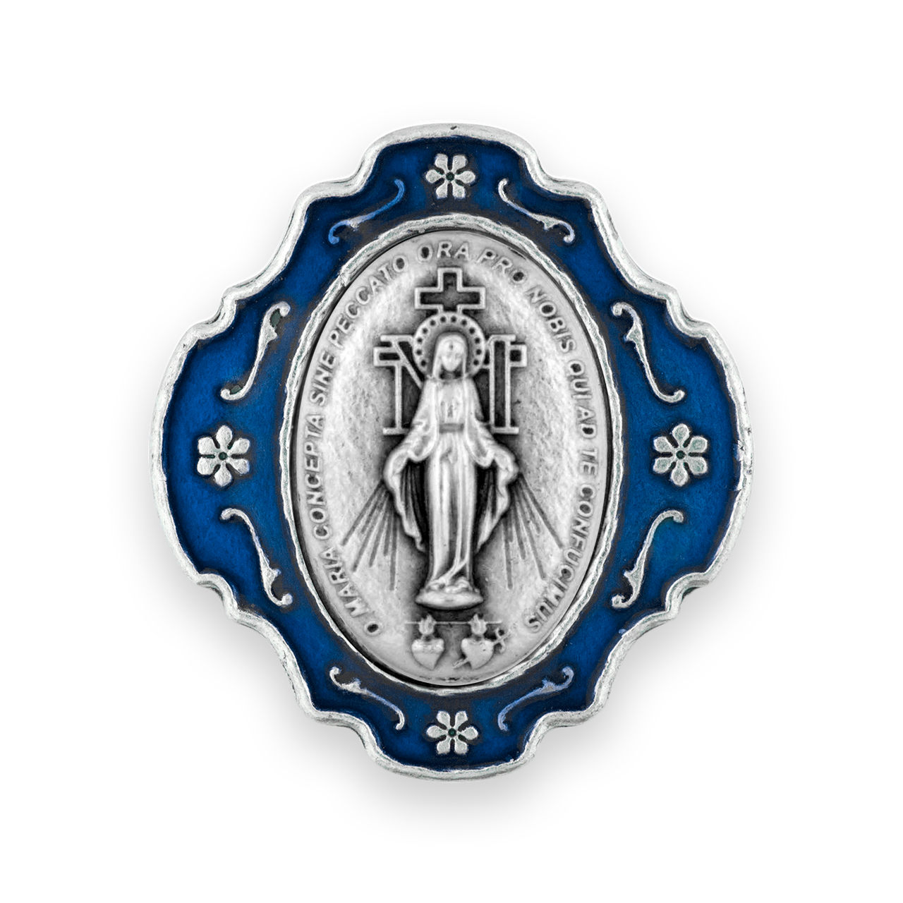 Small Rosary Beads with Silver-Tone Miraculous Medal Case