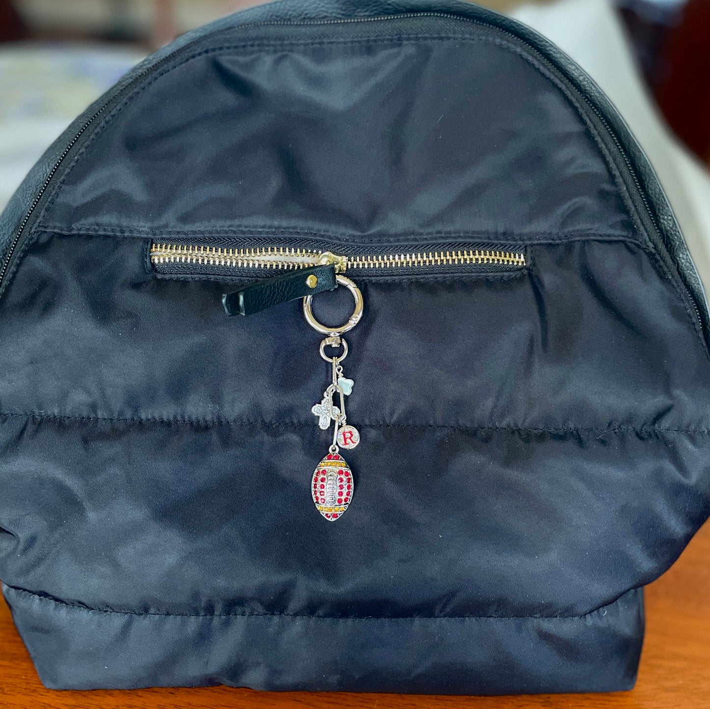 Rosary Flag Football Bag Charm