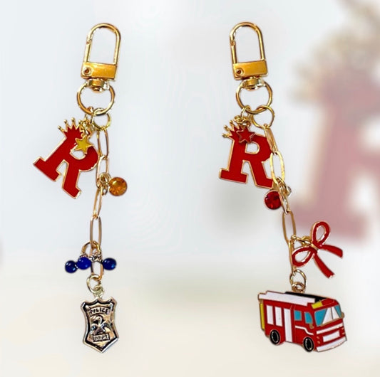 Red & Gold Backpack or Purse Charm