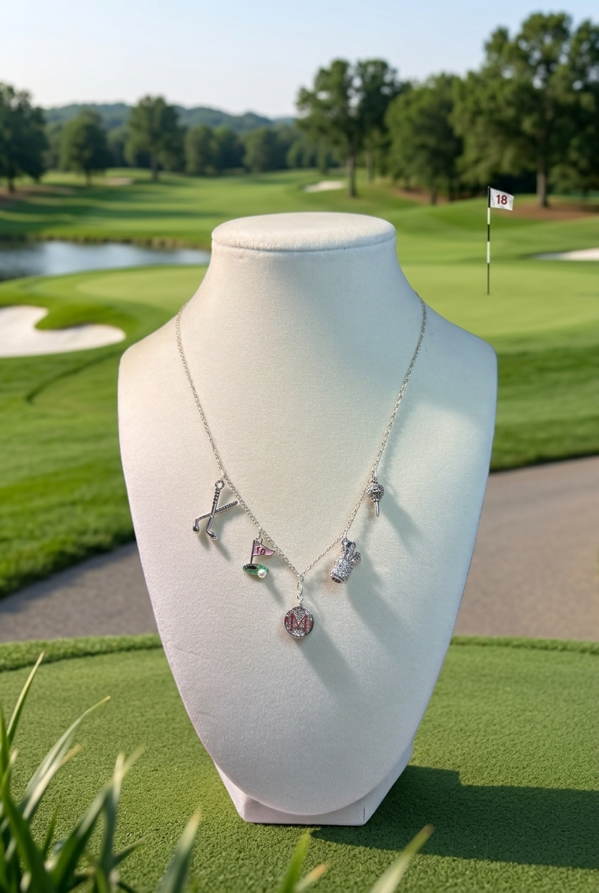 Mater Dei Golf Charm Necklace