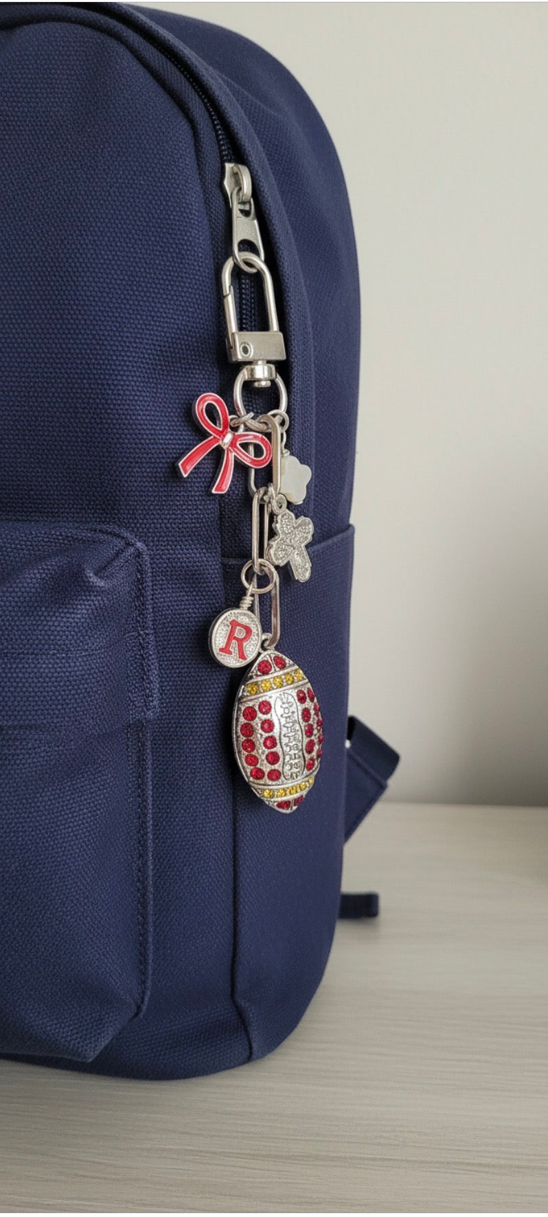 Rosary Flag Football Bag Charm