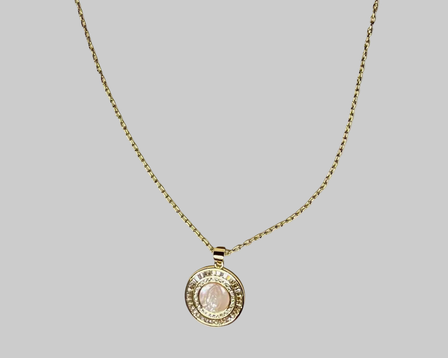 Our Lady of Guadalupe Mother of Pearl Necklace