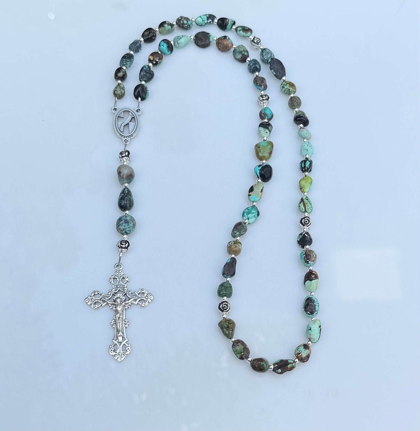 Elegant Turquoise Nugget Rosary