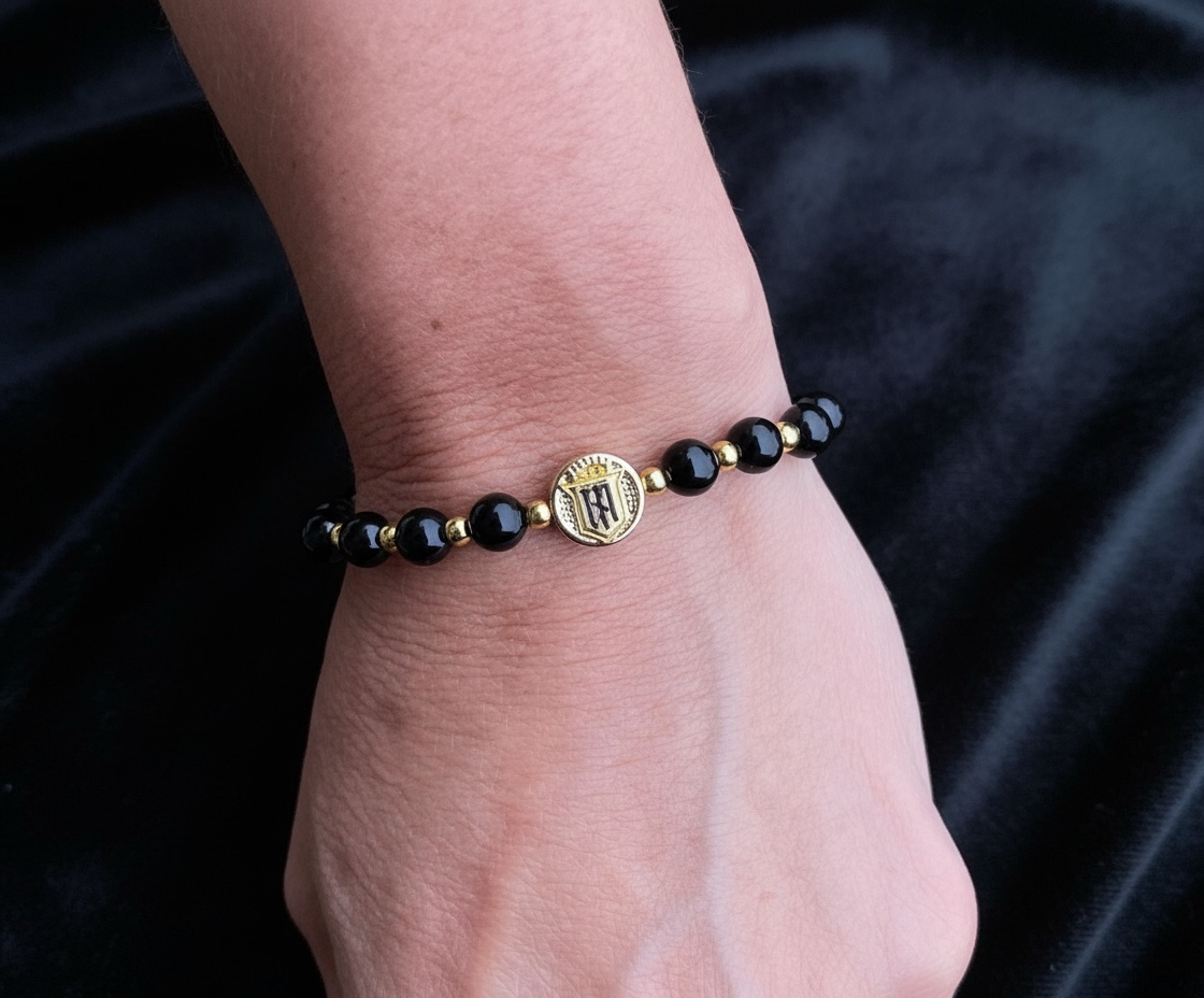 Servite Crest Bracelet – Mother of Pearl or Black Onyx Bracelets