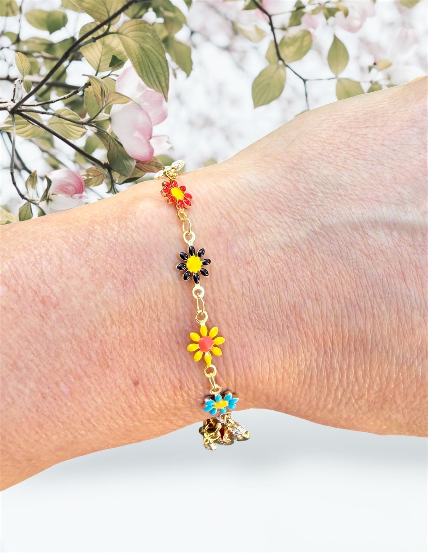 Floral Rosary Bracelet