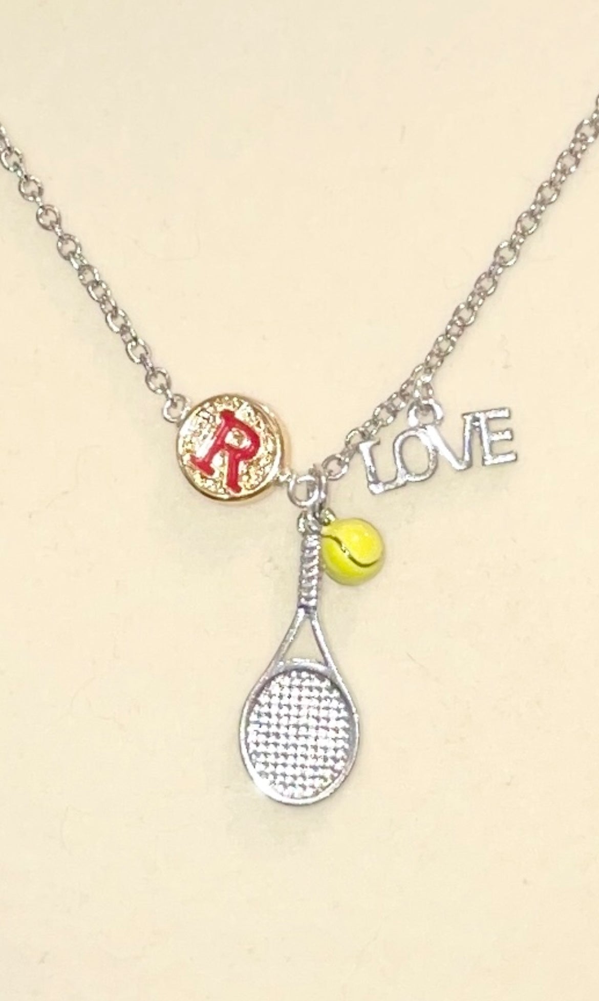 Rosary Academy Tennis Love Necklace