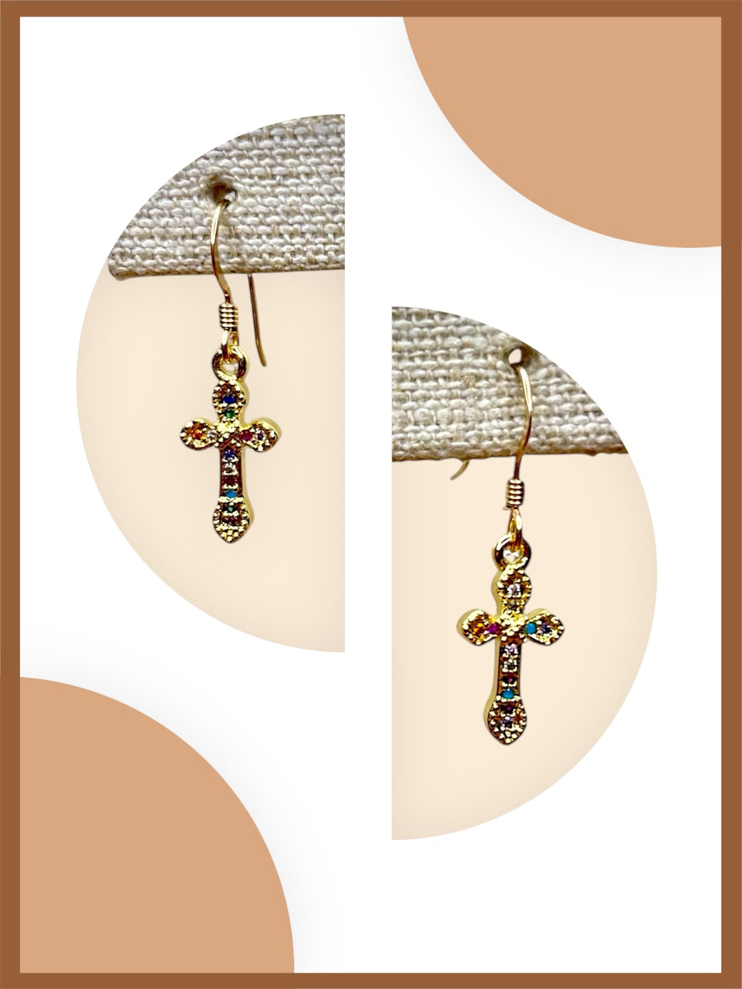 Radiant Cross Earrings