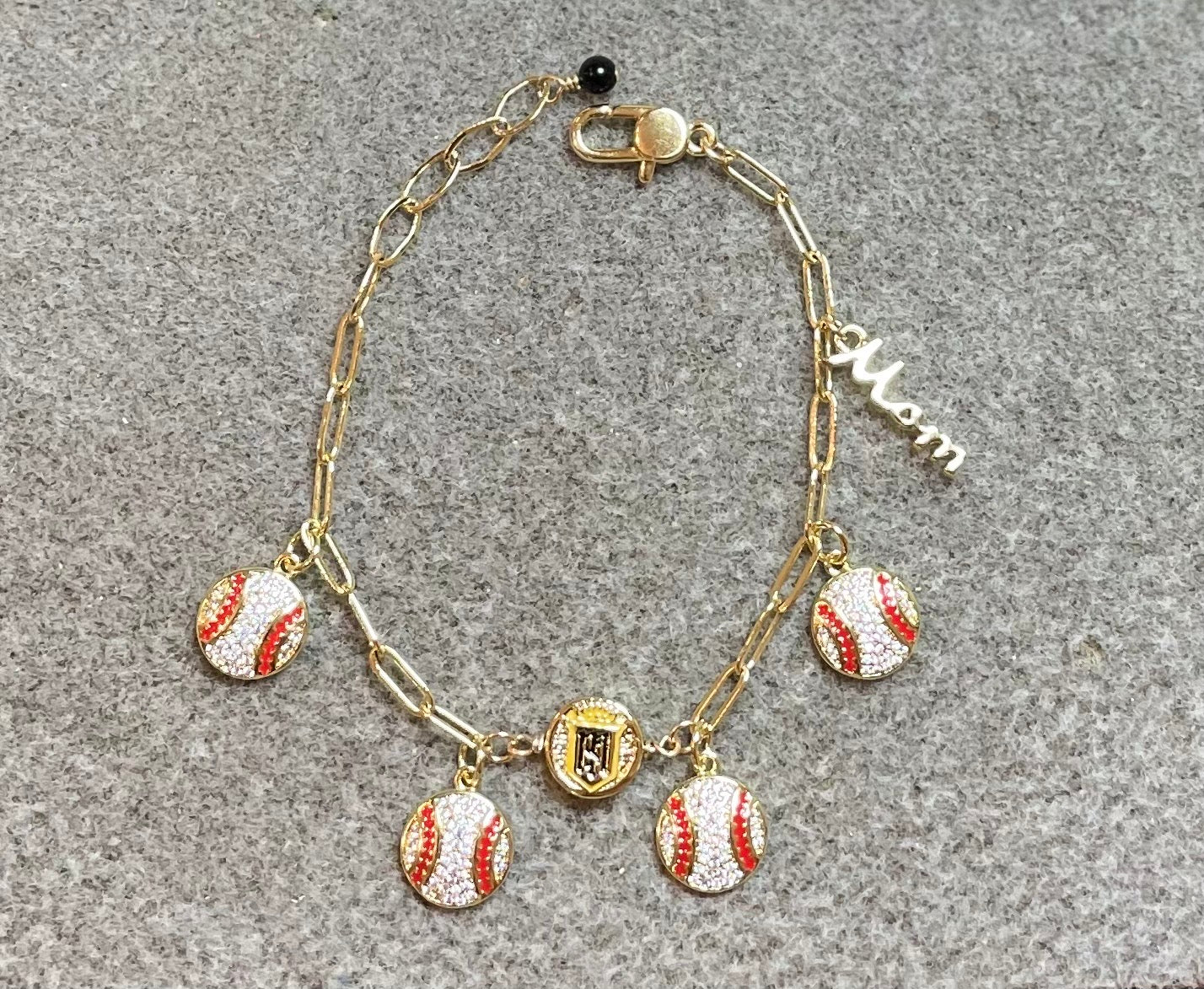 Servite Gold Baseball Bracelet