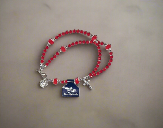 Double Strand Beaded Wrap Rosary Bracelet