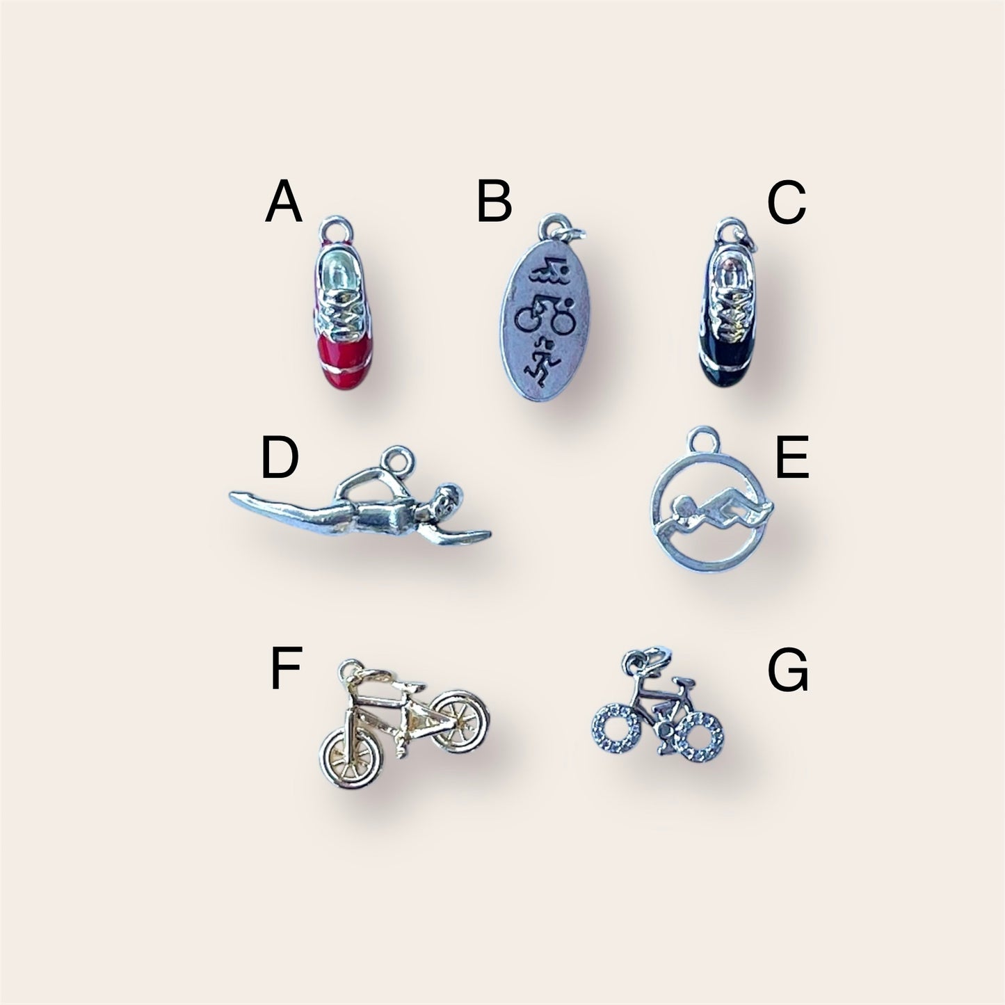 Triathlon Charms
