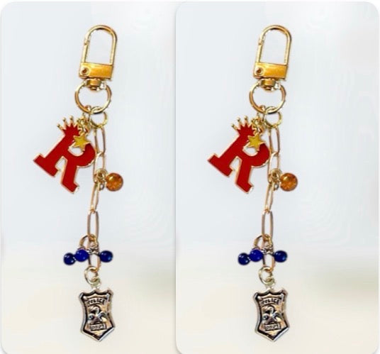 Red & Gold Backpack or Purse Charm
