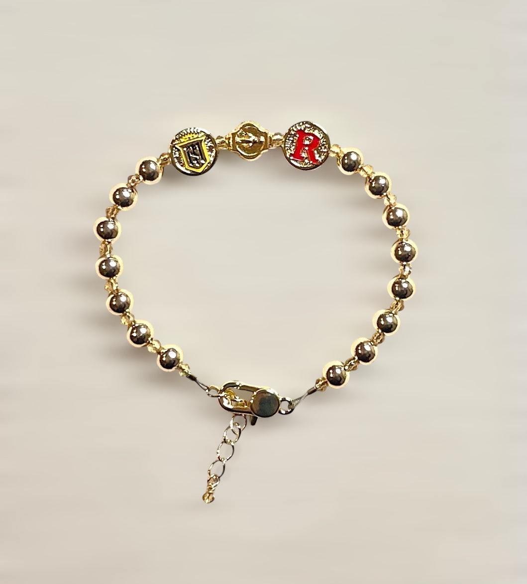 Servite & Rosary Gold Bracelet