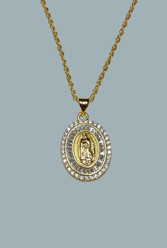 Golden Our Lady of Guadalupe