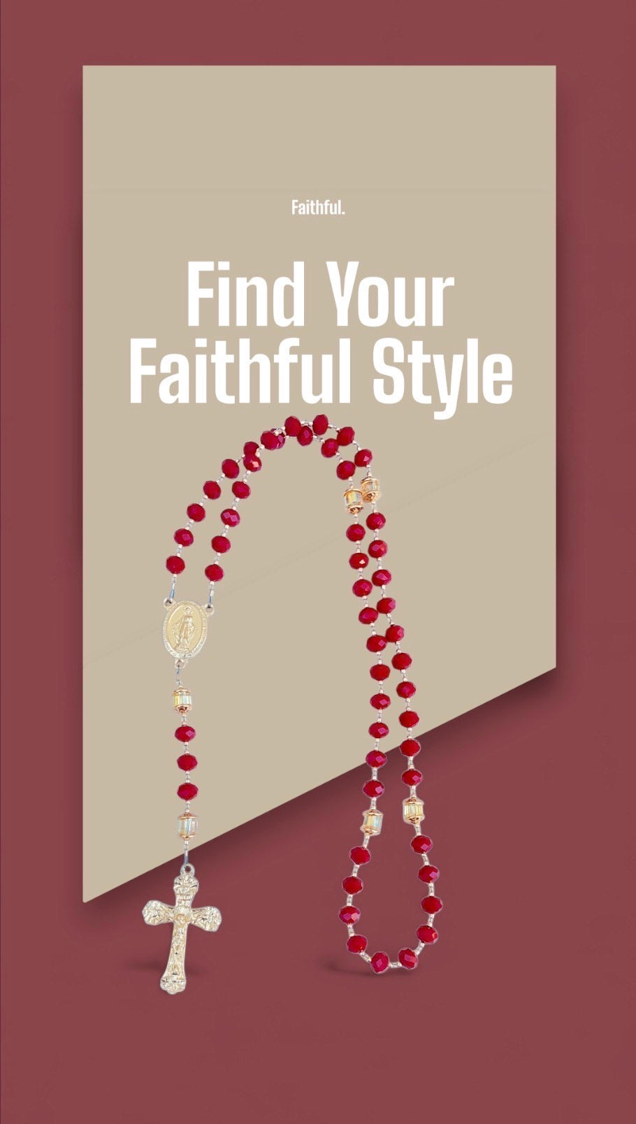 Divine Radiance Red & Gold Rosary