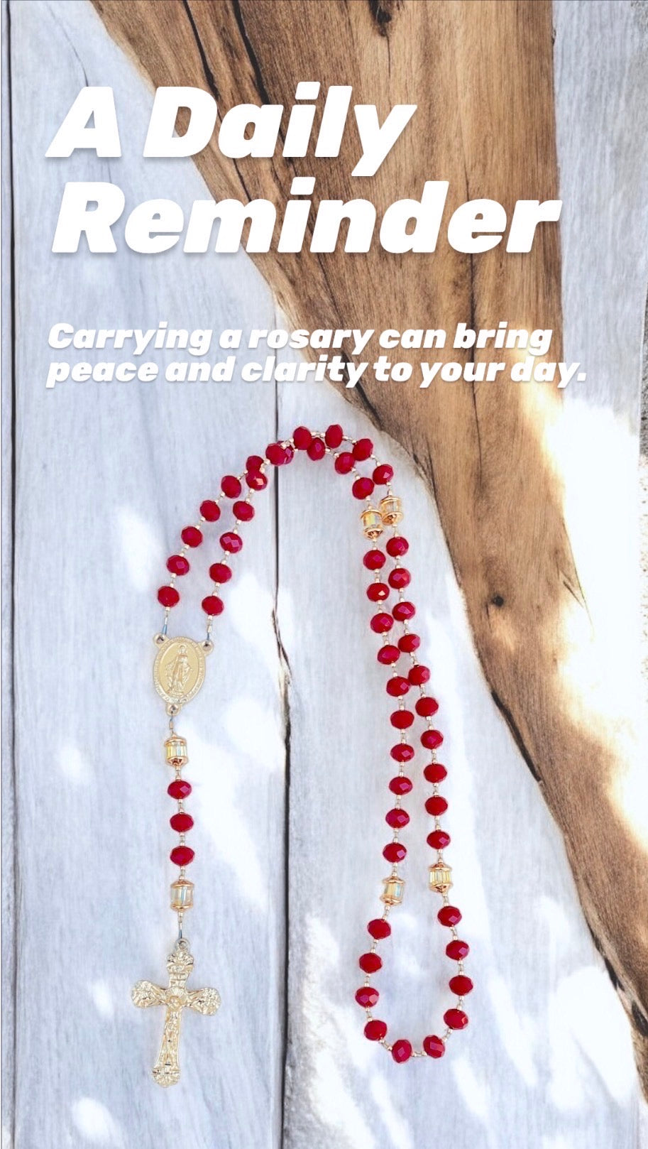 Divine Radiance Red & Gold Rosary