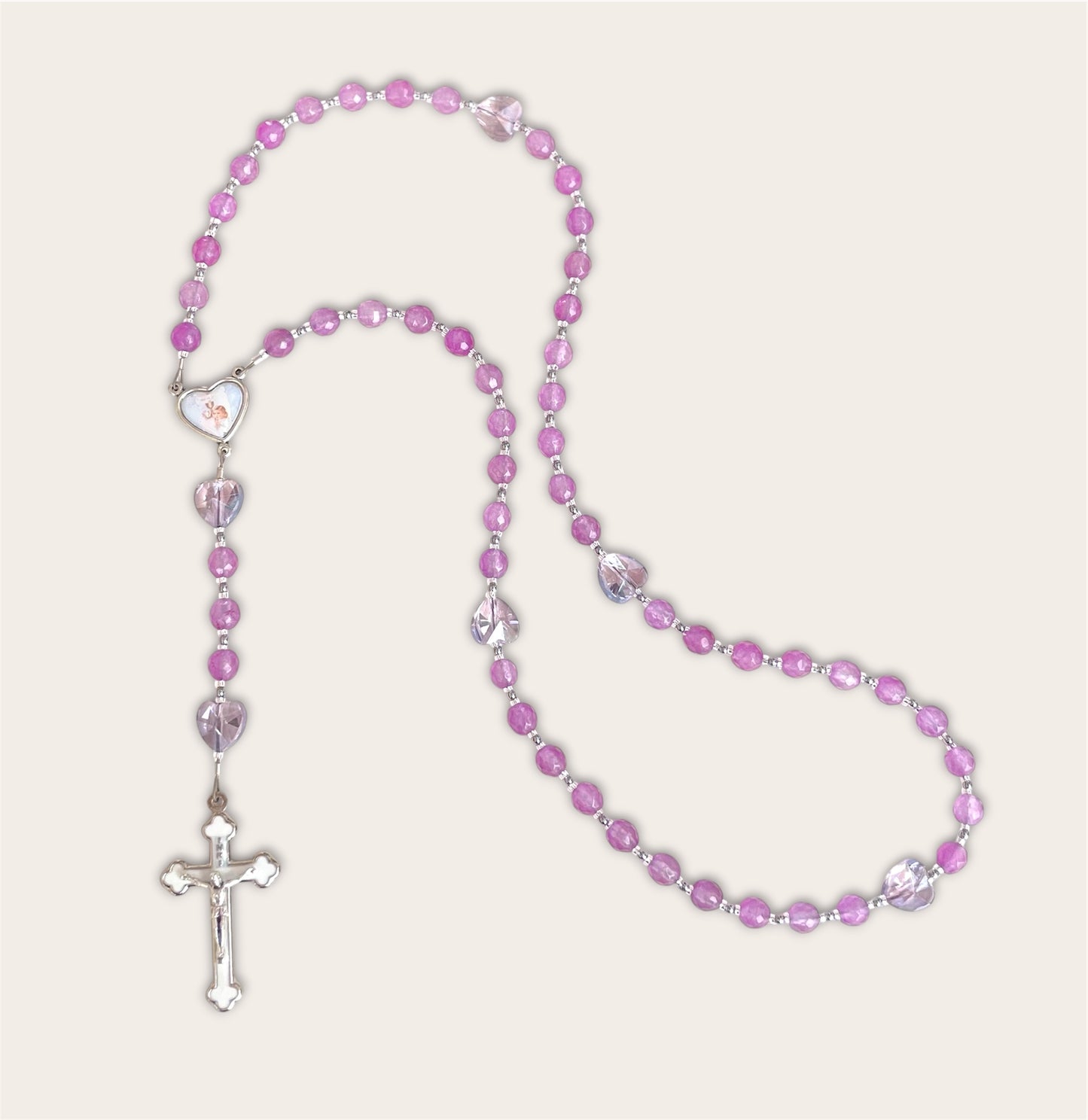 Lavender First Communion Rosary
