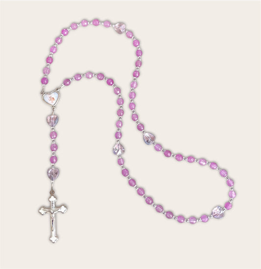 Lavender First Communion Rosary