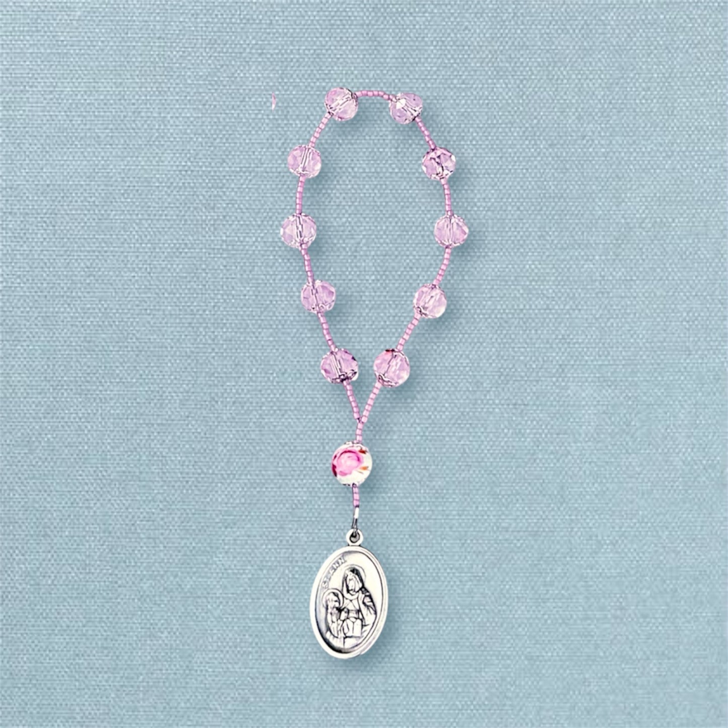 Pink Glass One-Decade Rosary