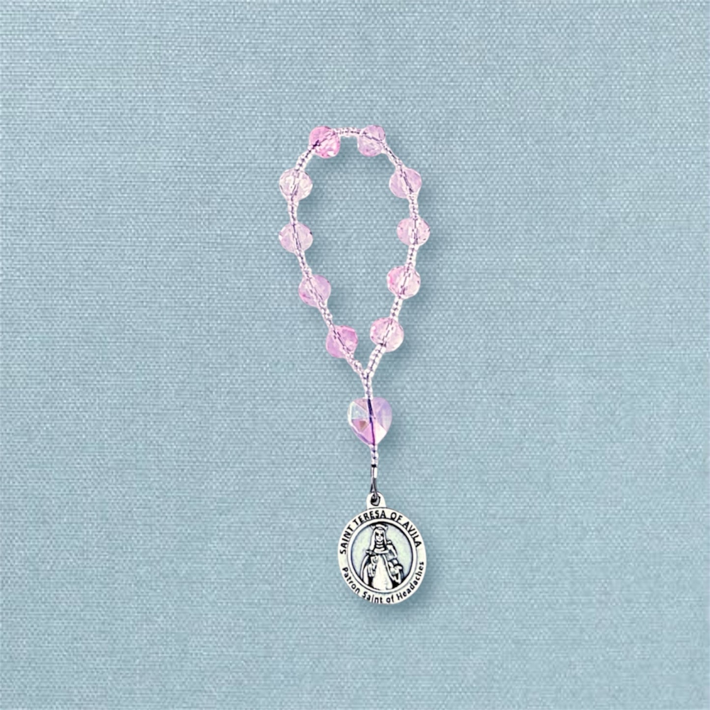 Pink Glass One-Decade Rosary