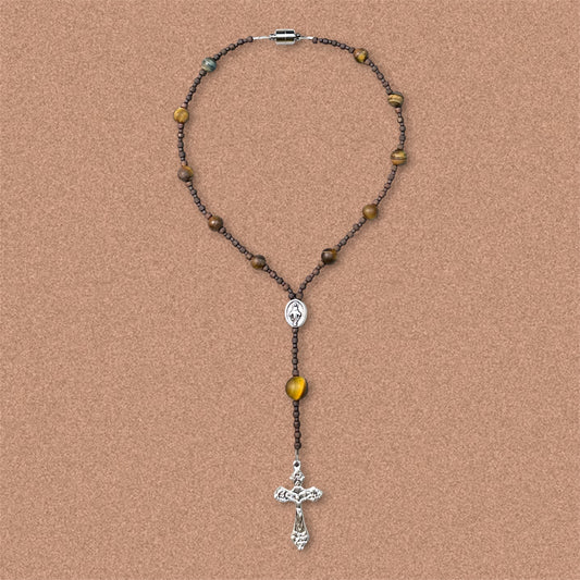Tigers Eye Car Rosary