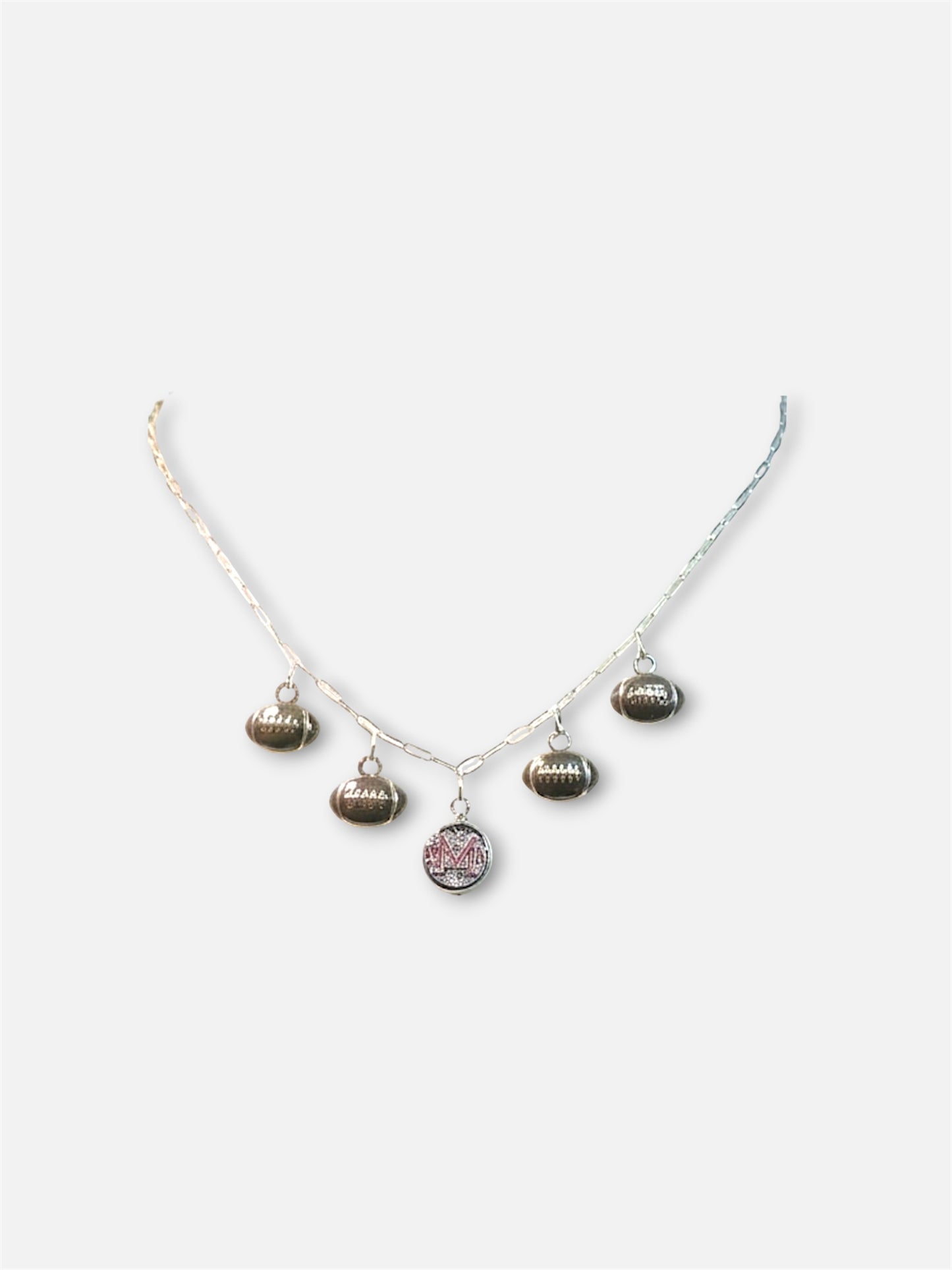 Mater Dei Football Charm Necklace