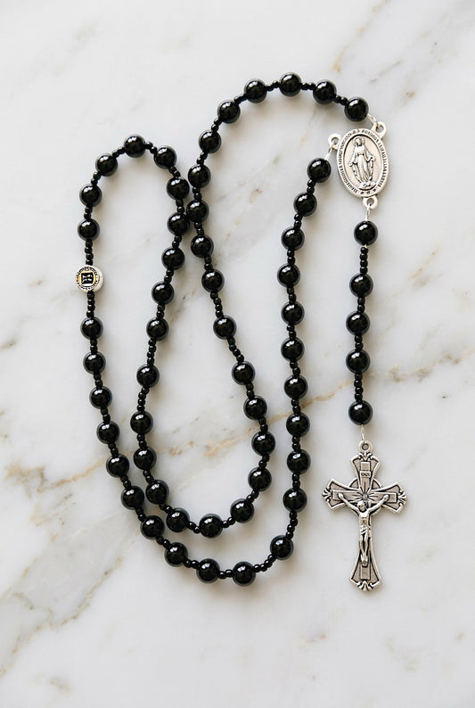 Servite Onyx Rosary