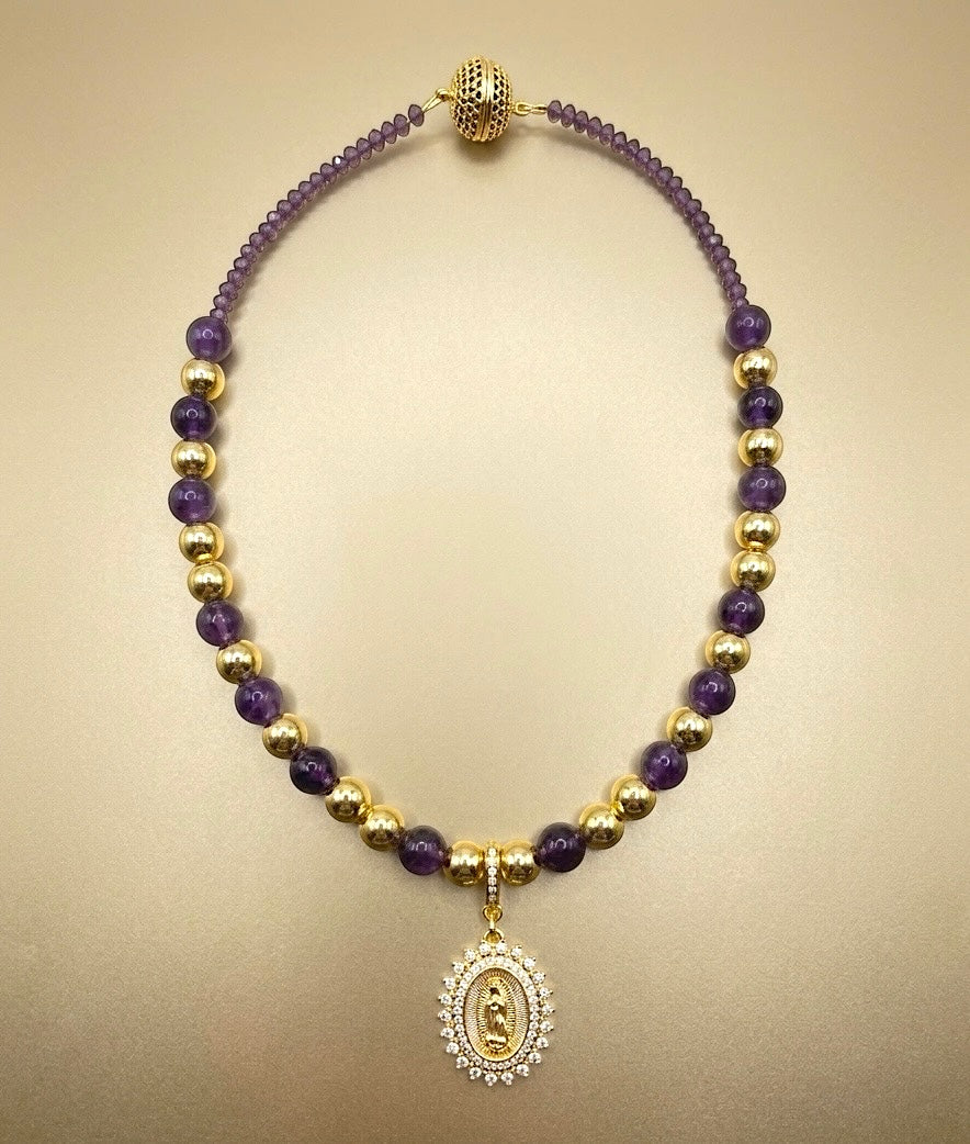 Amethyst Our Lady Necklace